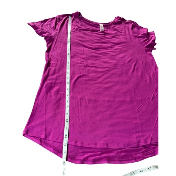 Womens Short Sleeve T-shirt By Mono B Size Large Bright Pink NWT - Picture 11 of 12